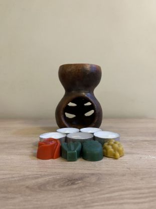 Picture of Kit4 bougies fondantes avec Brûleur "Made in Mali"
